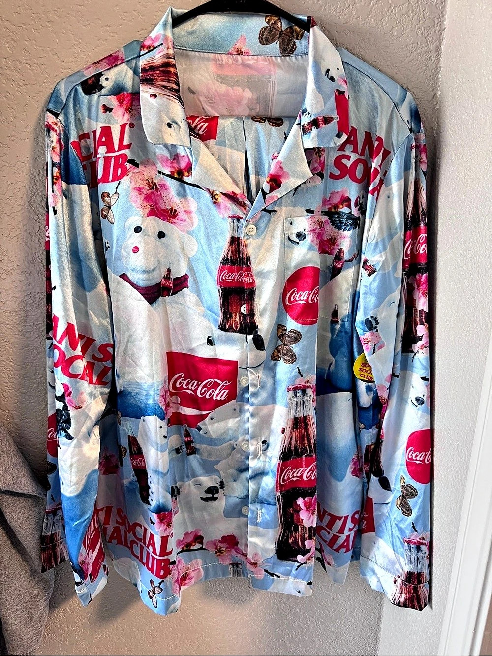 Anti Social Club x Coca-Cola Pajama Button-Up Set